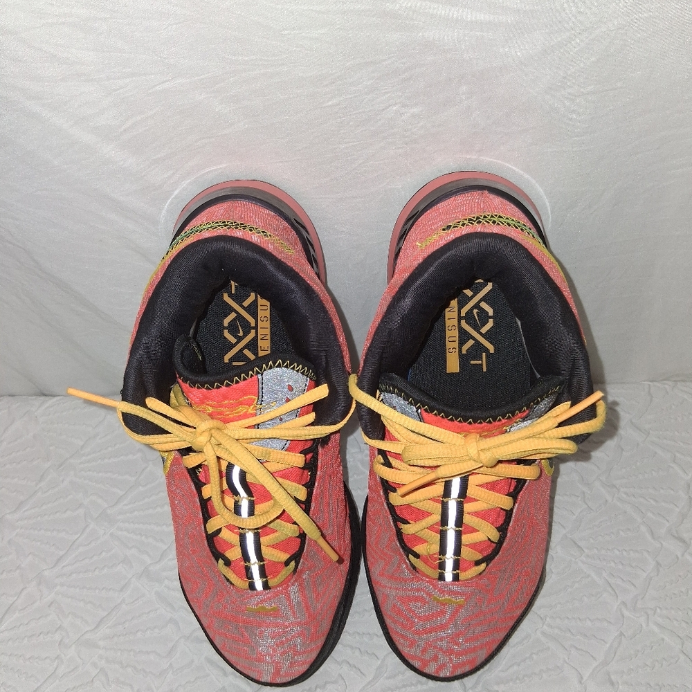 Nike Nxxt Genisus Orange Le Bron and Yellow Basketboll Shoes Mens Patterned Sz 7 - Picture 15 of 17